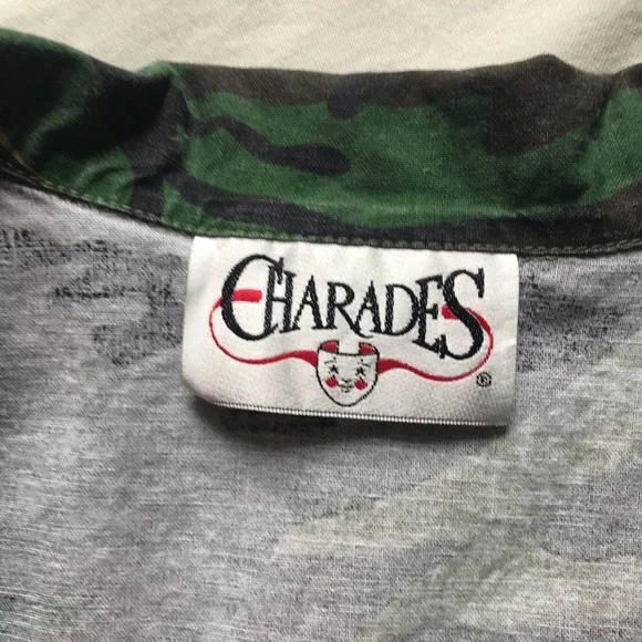 CHARADES Sexy Army Dress, Mini Camo Dress Costume Cosplay, Camouflage, M - Picture 7 of 11